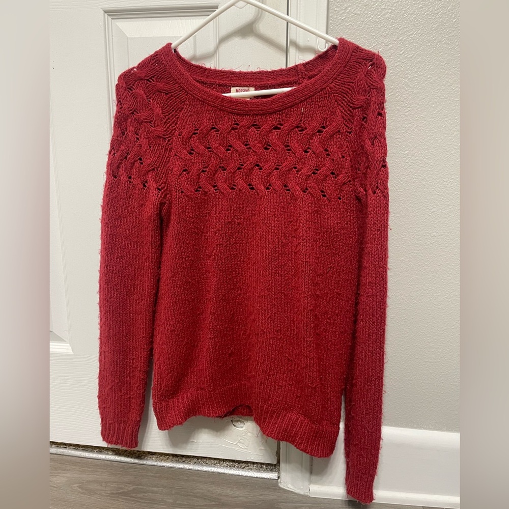 Mossimo red sweater, women’s size small.
